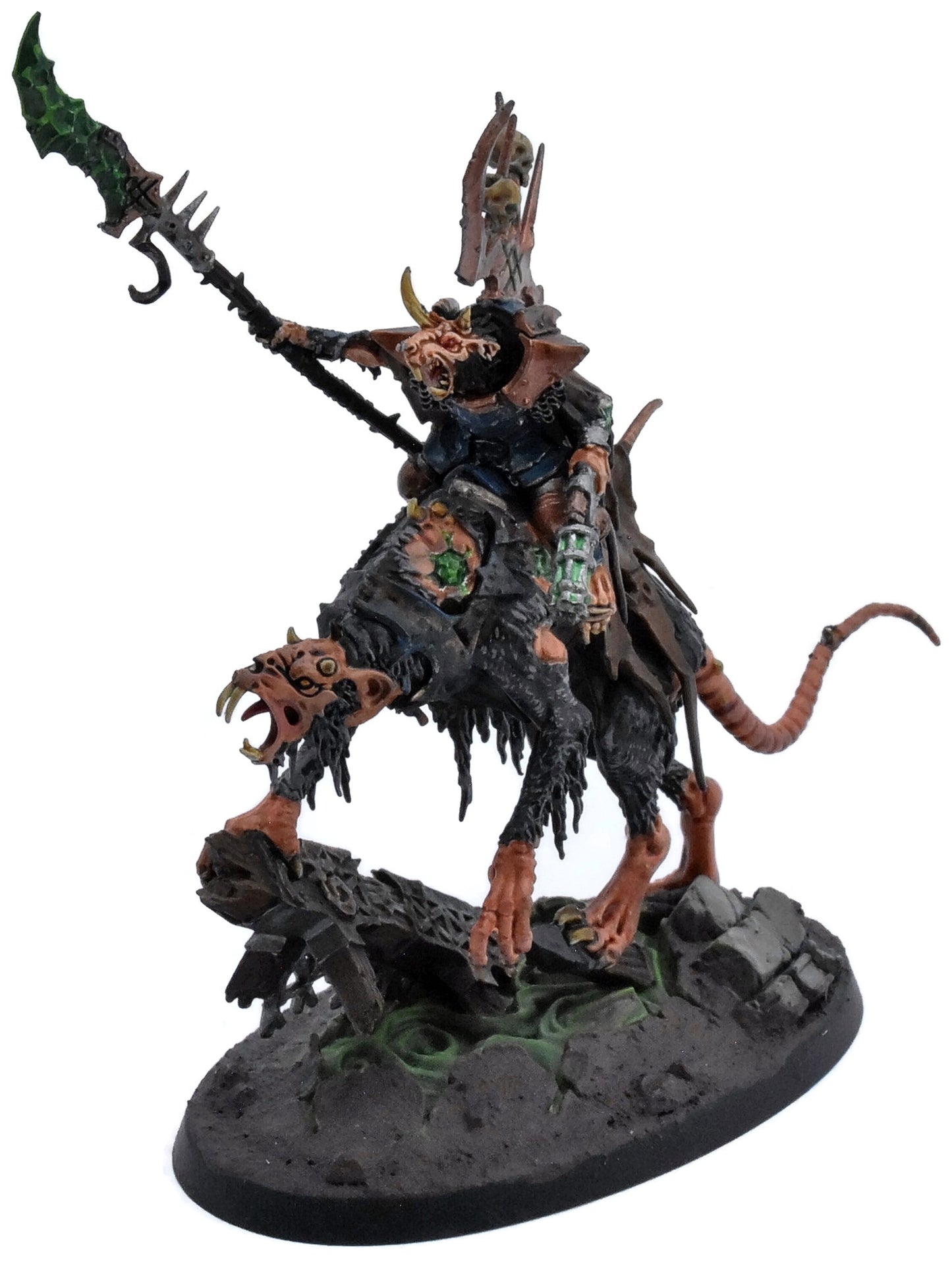 SKAVEN Clawlord on Gnawbeast #1 Warhammer Sigmar 6454