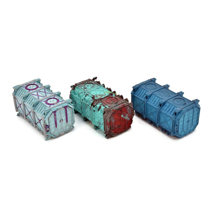 SCENERY & TERRAIN 3 Battlezone Manufactorum Containers #1 Warhammer 40K 2084