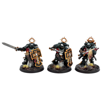 DARK ANGELS 3 Bladeguard Veterans #1 WELL PAINTED Warhammer 40K 5473