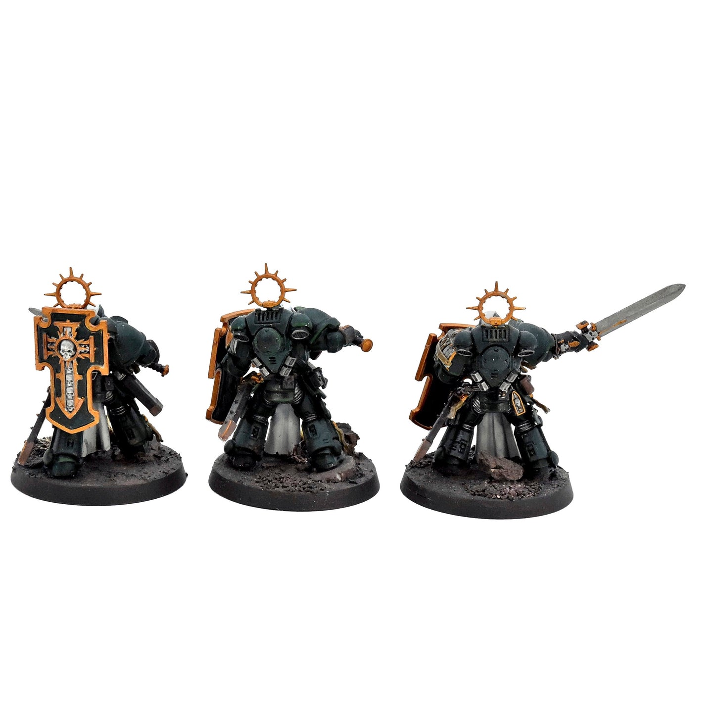 DARK ANGELS 3 Bladeguard Veterans #1 WELL PAINTED Warhammer 40K 5473