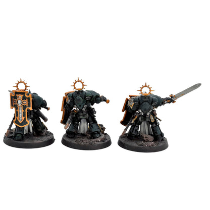 DARK ANGELS 3 Bladeguard Veterans #1 WELL PAINTED Warhammer 40K 5473