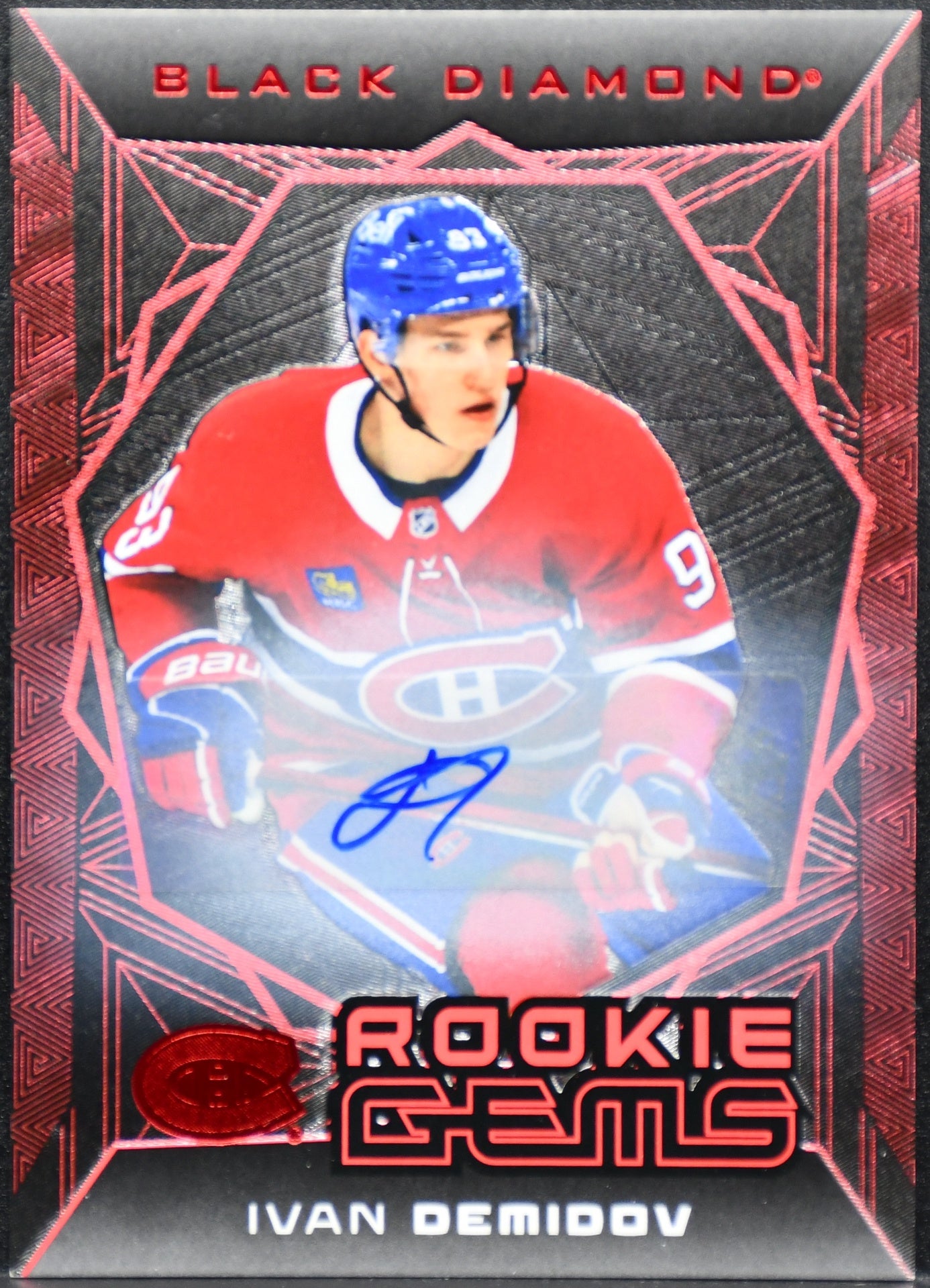 UD Ivan Demidov auto Rookie Gems Montreal Canadiens Black Diamond 2025-26 03/10