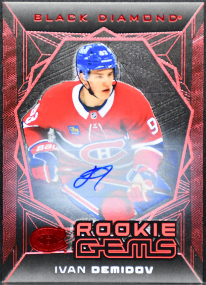 UD Ivan Demidov auto Rookie Gems Montreal Canadiens Black Diamond 2025-26 03/10