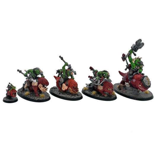 ORKS 4 Squighog Boyz #2 Warhammer 40K 6197 WELL PAINTED