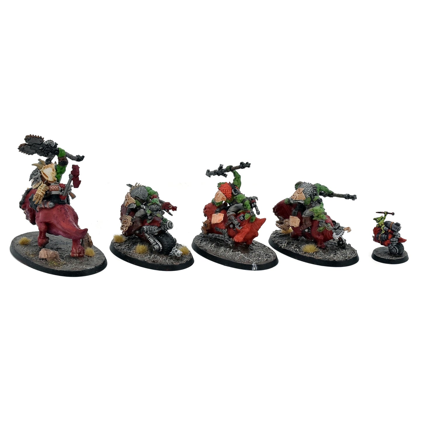 ORKS 4 Squighog Boyz #2 Warhammer 40K 6197 WELL PAINTED