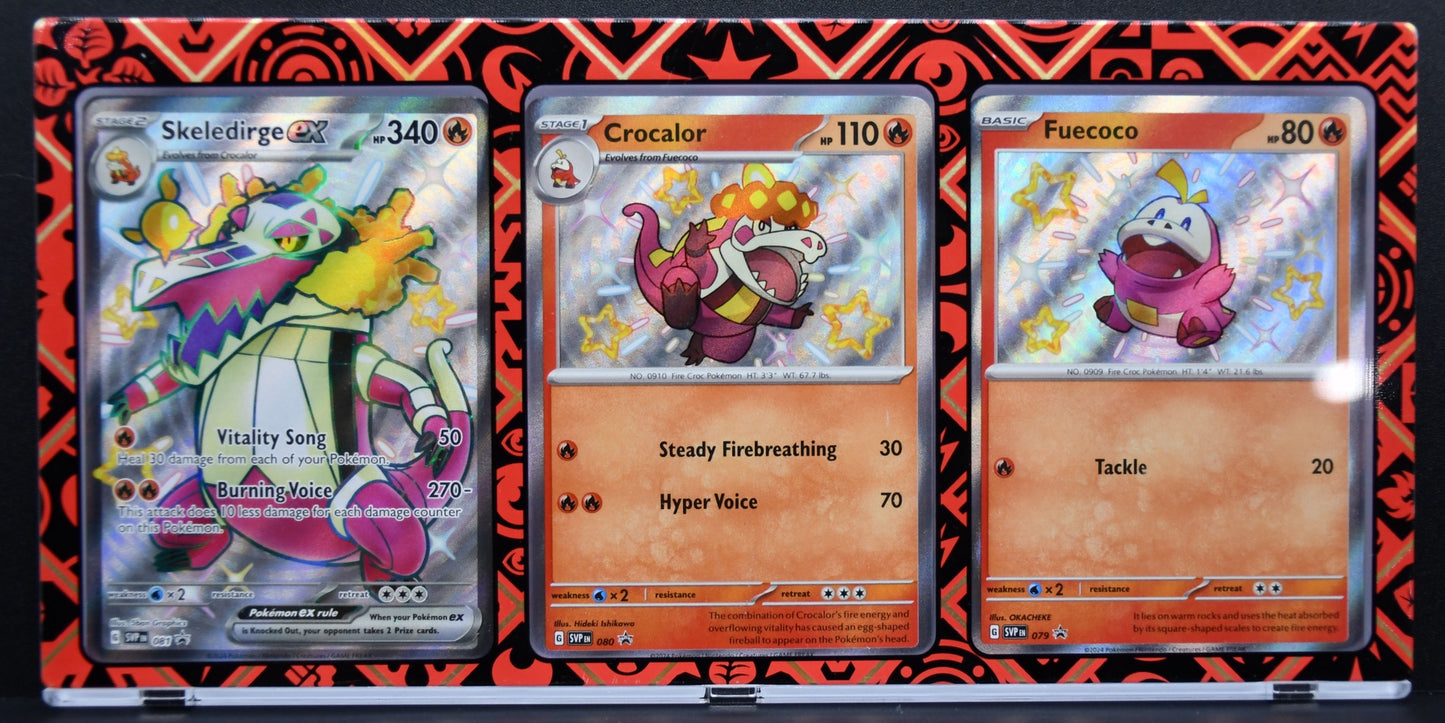 Pokémon Skeledirge EX Crocalor Fuecoco 081 LP Holofoil English