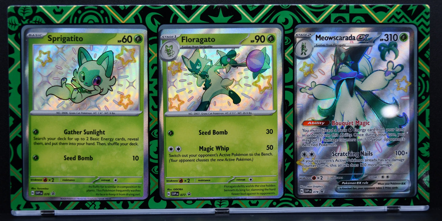 Pokémon Meowscarada EX Sprigatito Floragato 078 LP Holofoil English