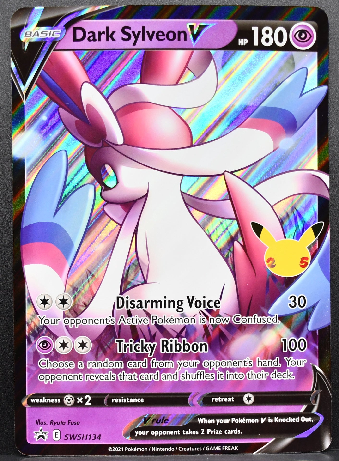 Pokémon Dark Sylveon V JUMBO SWSH134 MP Holofoil English