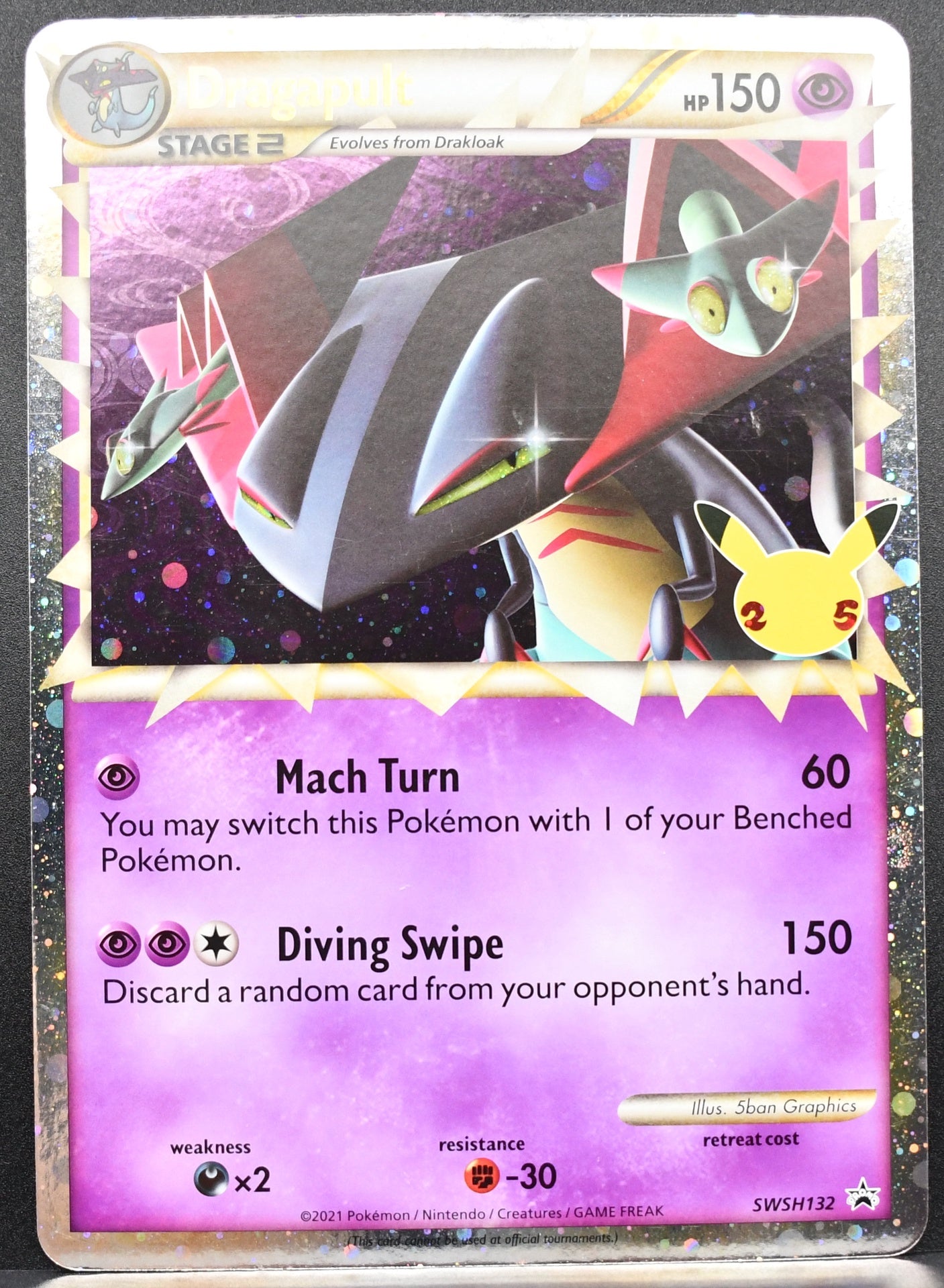 Pokémon Dragapult JUMBO SWSH132 MP Holofoil English