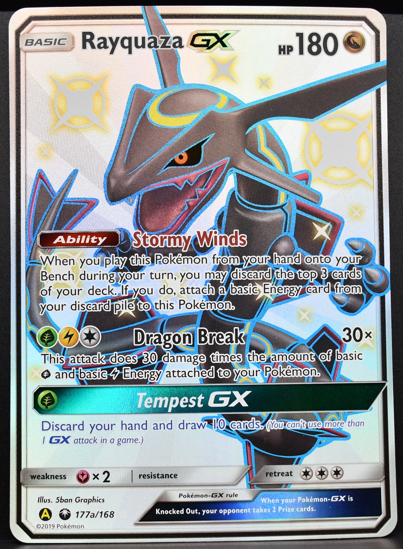 Pokémon Rayquaza GX JUMBO 177a/168 HP Holofoil English