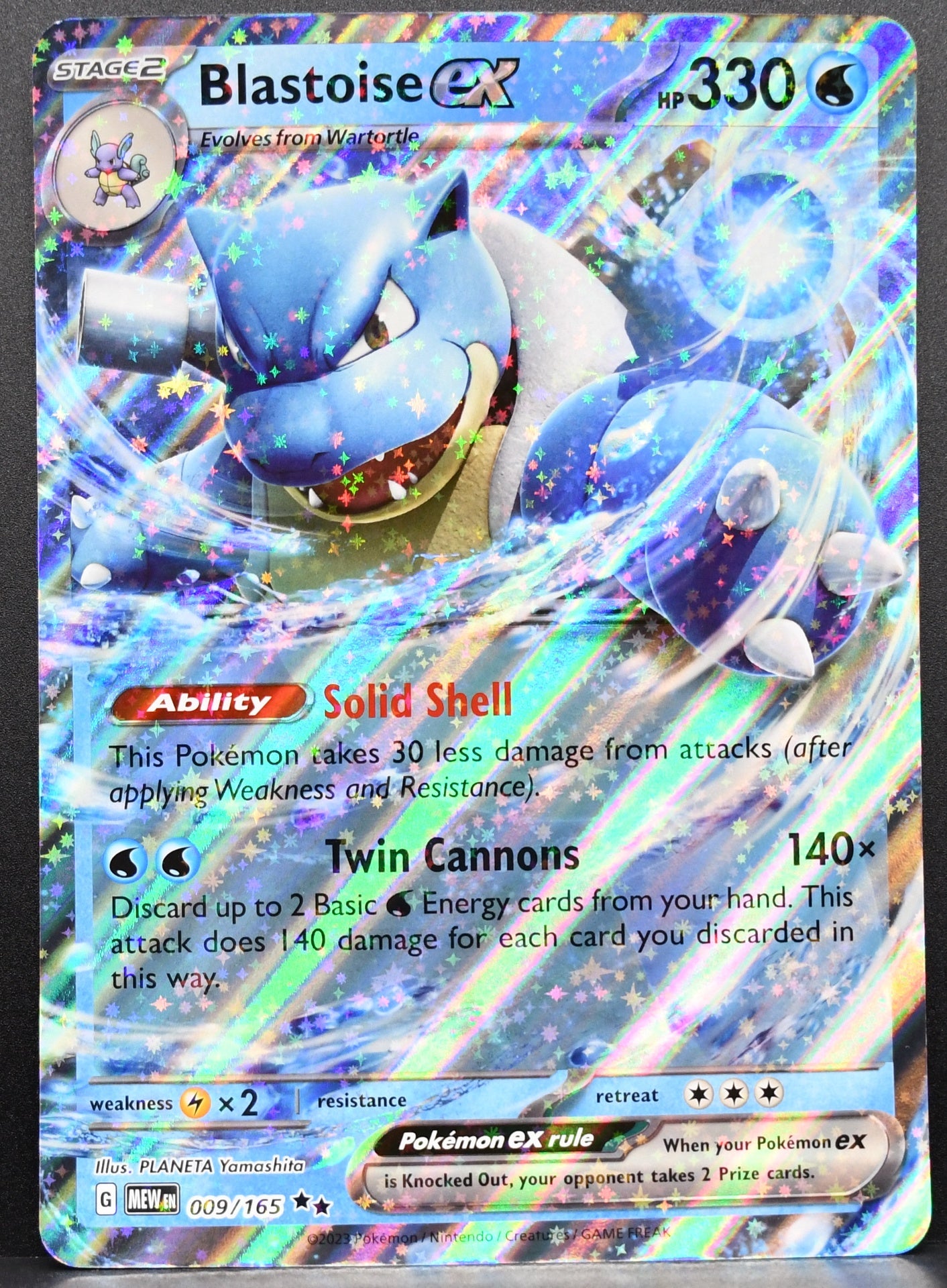 Pokémon Blastoise EX JUMBO 009/165 LP Holofoil English