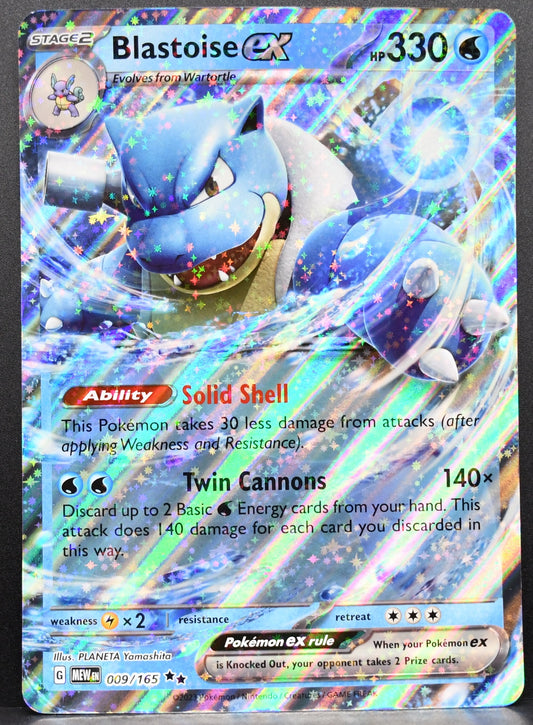 Pokémon Blastoise EX JUMBO 009/165 LP Holofoil English