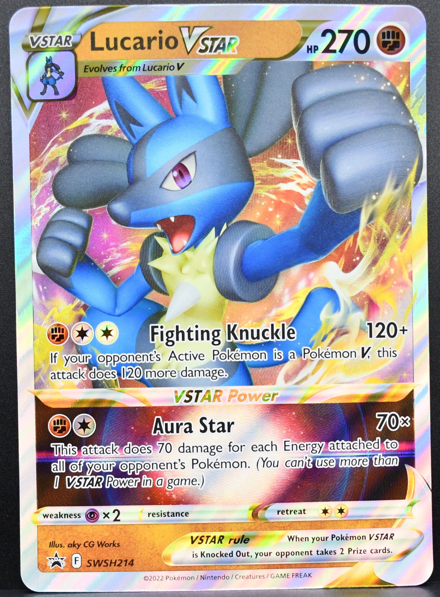 Pokémon Lucario Vstar JUMBO SWSH214 LP Holofoil English