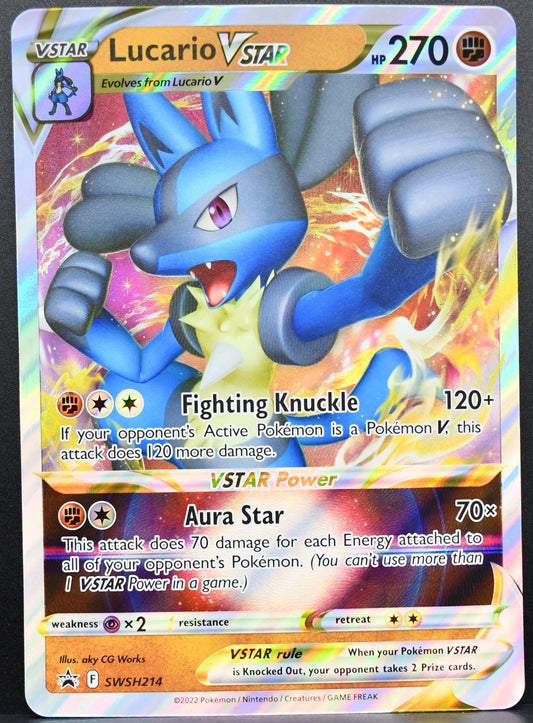 Pokémon Lucario Vstar JUMBO SWSH214 LP Holofoil English