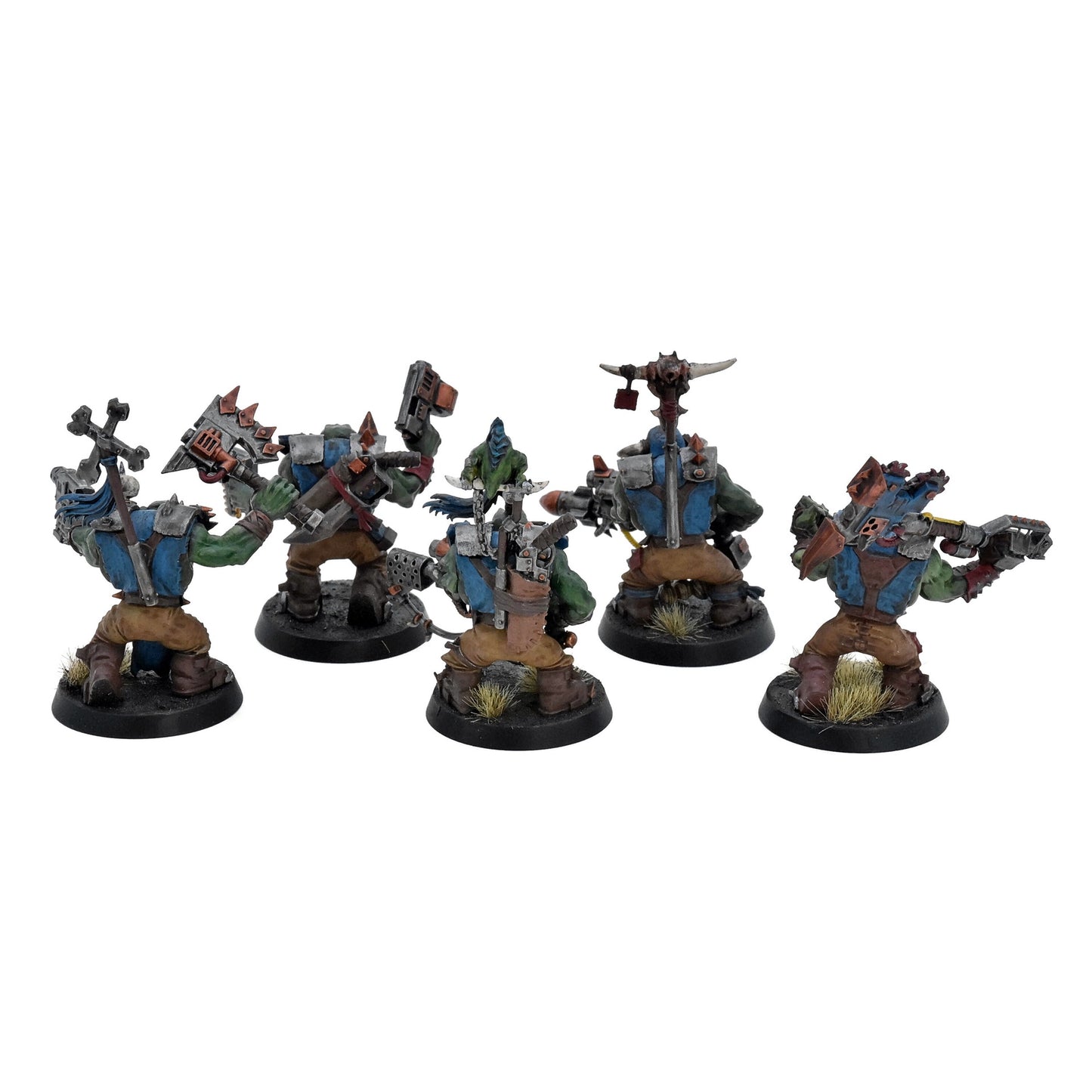 ORKS 5 Ork Nobz #1 WELL PAINTED Warhammer 40K 6364