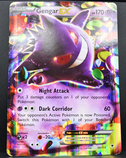 Pokémon Gengar EX JUMBO 34/119 DM Holofoil English