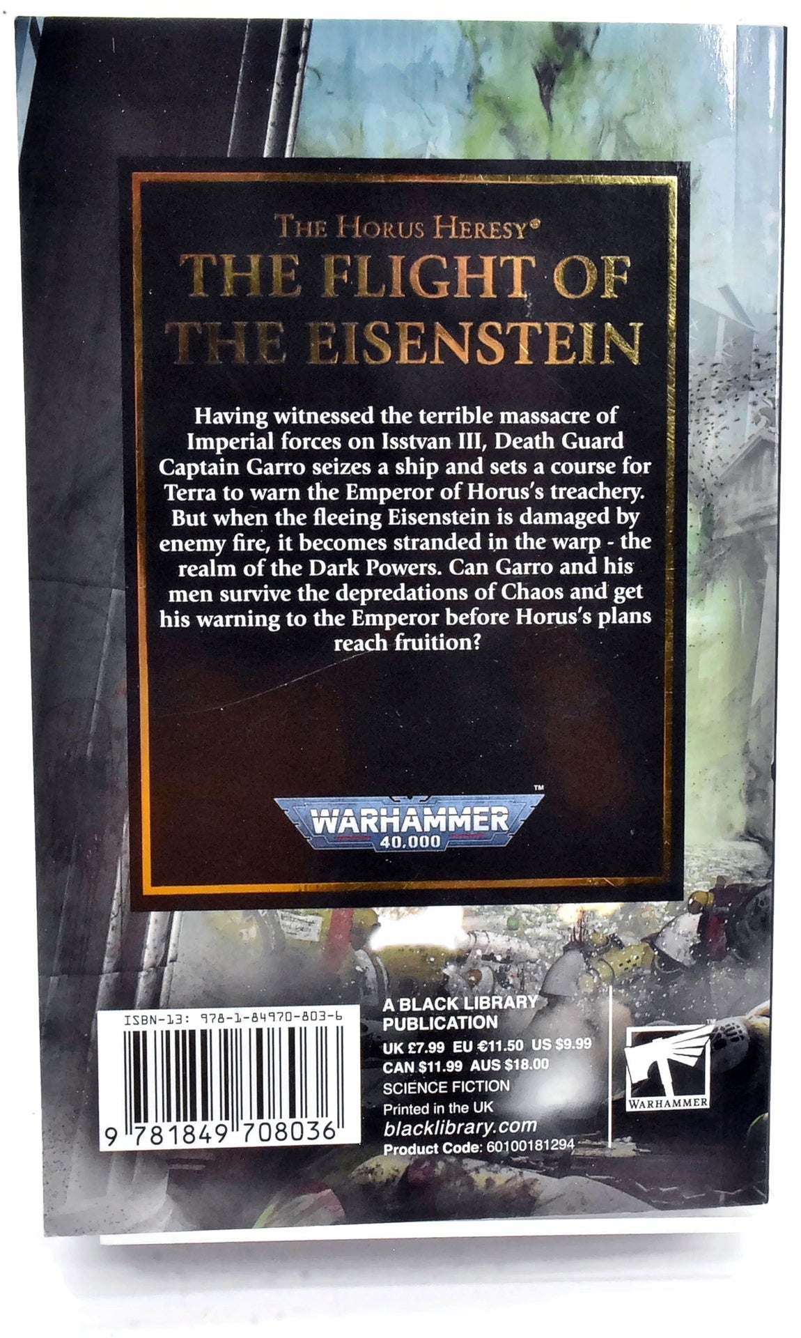 HORUS HERESY BOOKS & ACCESSORIES The Flight Of Eisenstein Bad Condition #1 2880