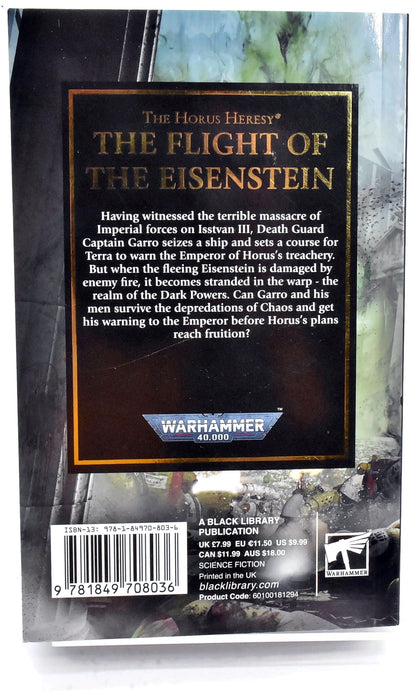 HORUS HERESY BOOKS & ACCESSORIES The Flight Of Eisenstein Bad Condition #1 2880