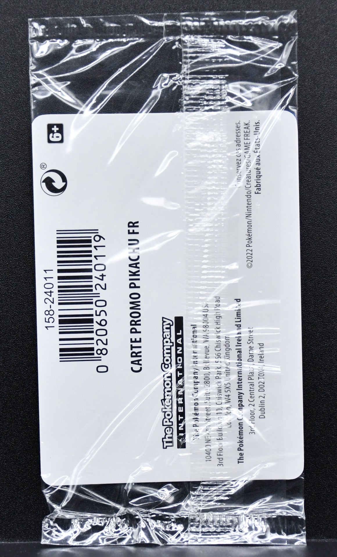 Pokémon Pikachu 028/078 SEALED holofoil French