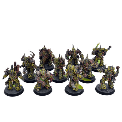 DEATH GUARD 10 Plague Marines #1 WELL PAINTED Warhammer 40K 7057