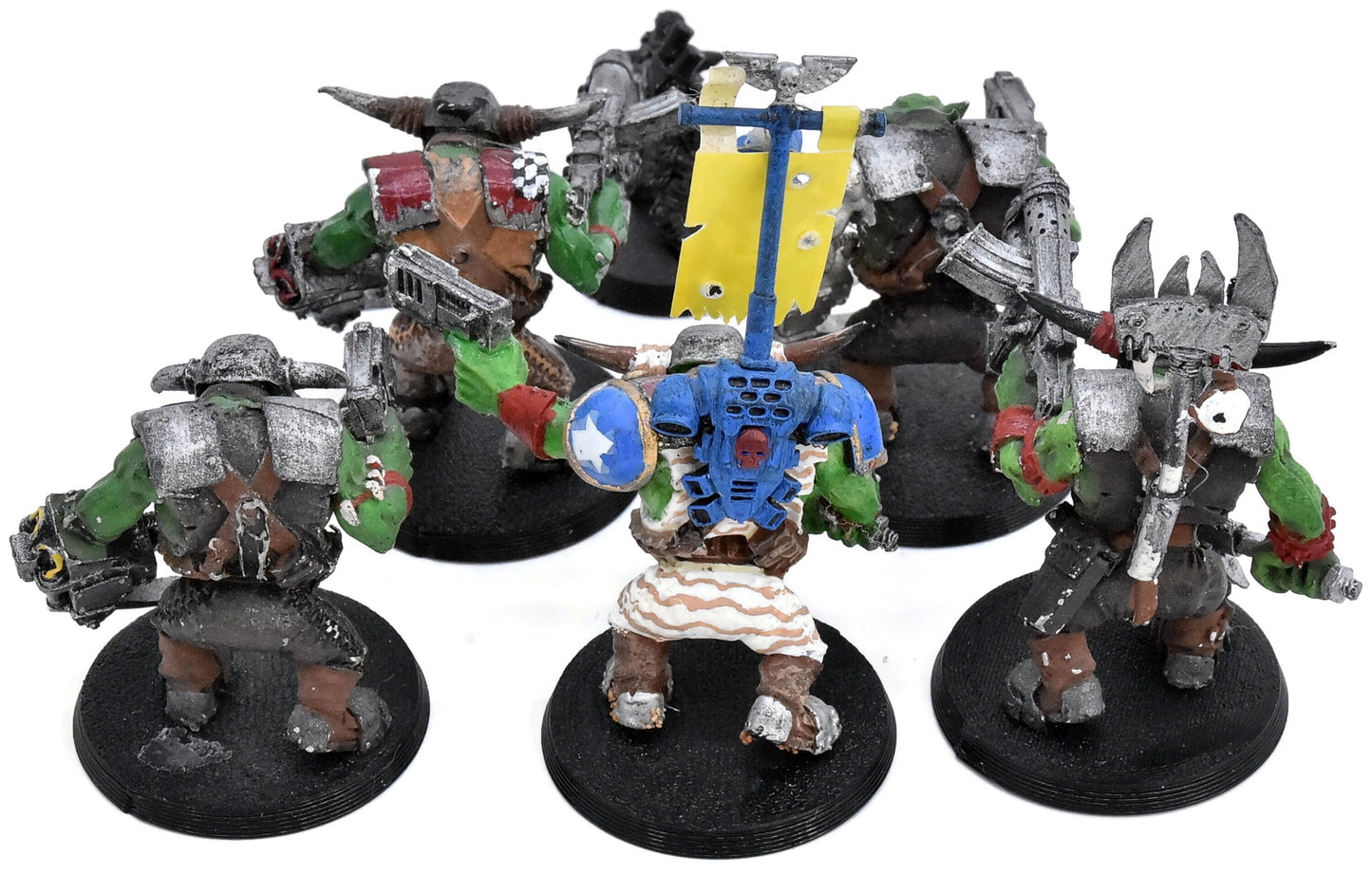 ORKS 5 Nobz #1 METAL, CONVERTED Warhammer 40K 3405