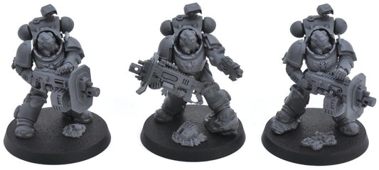 SPACE MARINES 3 Eradicators With Heavy Bolters Armageddon Warhammer 40K Assembled