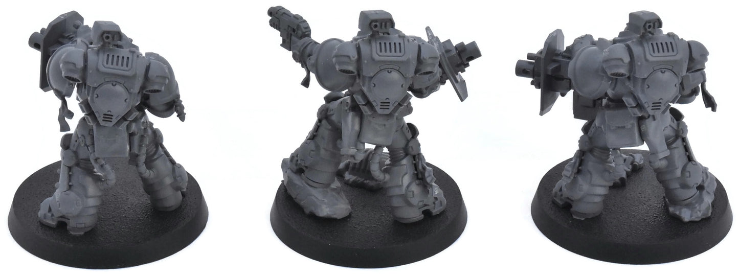 SPACE MARINES 3 Eradicators With Heavy Bolters Armageddon Warhammer 40K Assembled