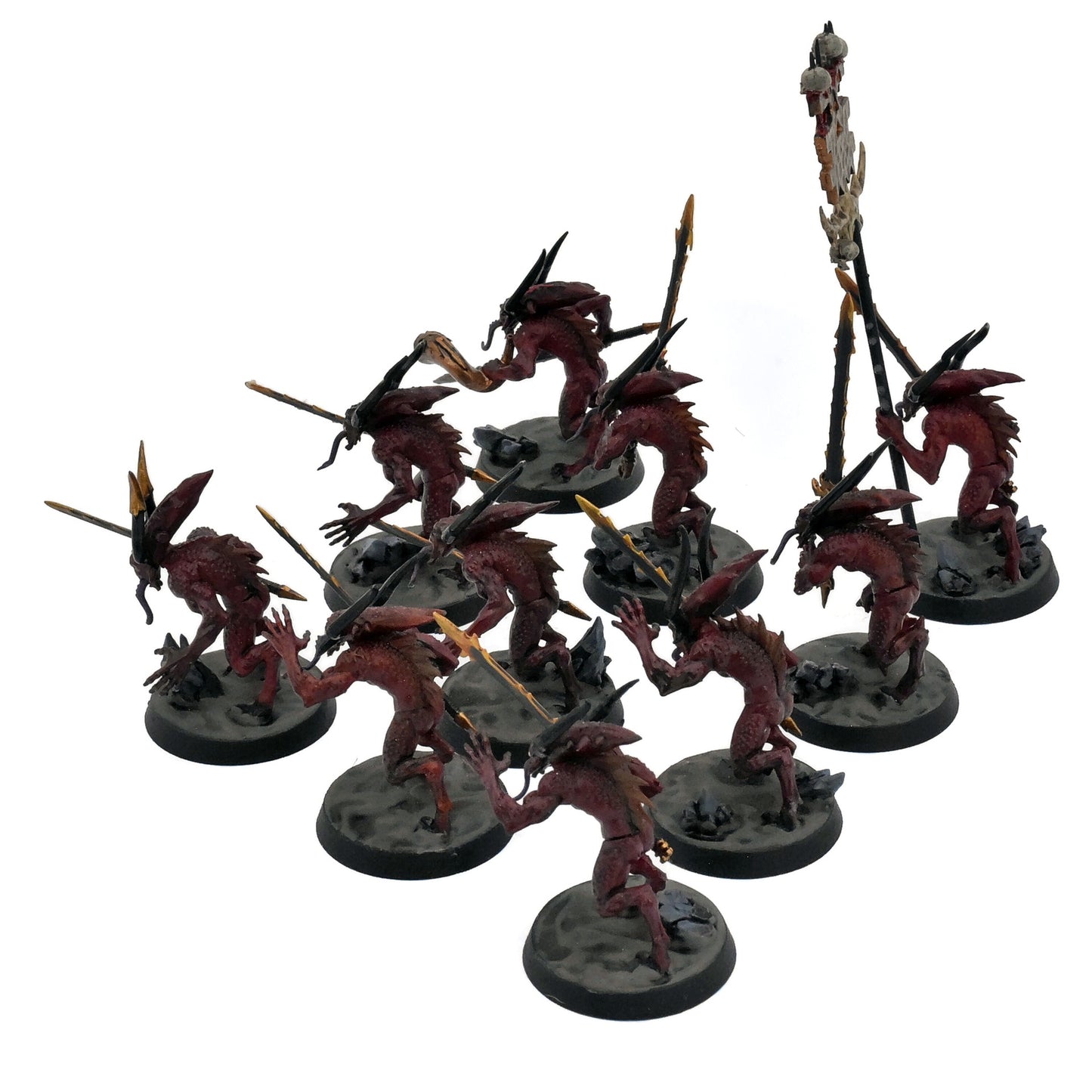 BLADES OF KHORNE 10 Bloodletters Of Khorne #5 WELL PAINTED Warhammer Sigmar 8160