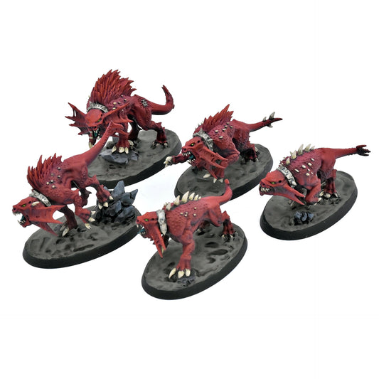 BLADES OF KHORNE 5 Flesh Hounds Of Khorne #1 WELL PAINTED Sigmar 8207
