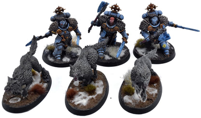 SPACE WOLVES 3 Wolf Guard Headtakers #1 PRO PAINTED Warhammer 40K 3894