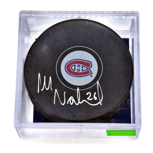 Mats Naslund Autographed Montreal Puck #1 0187