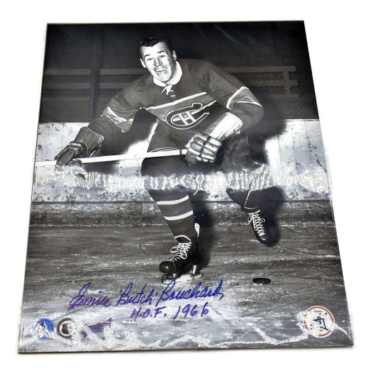 Emile'Butch' Bouchard Autographed Montreal 8X10 Photo #1 0316