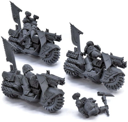 DARK ANGELS 3 Ravenwing Bike Squadron #1 Warhammer 40K 1214 no base