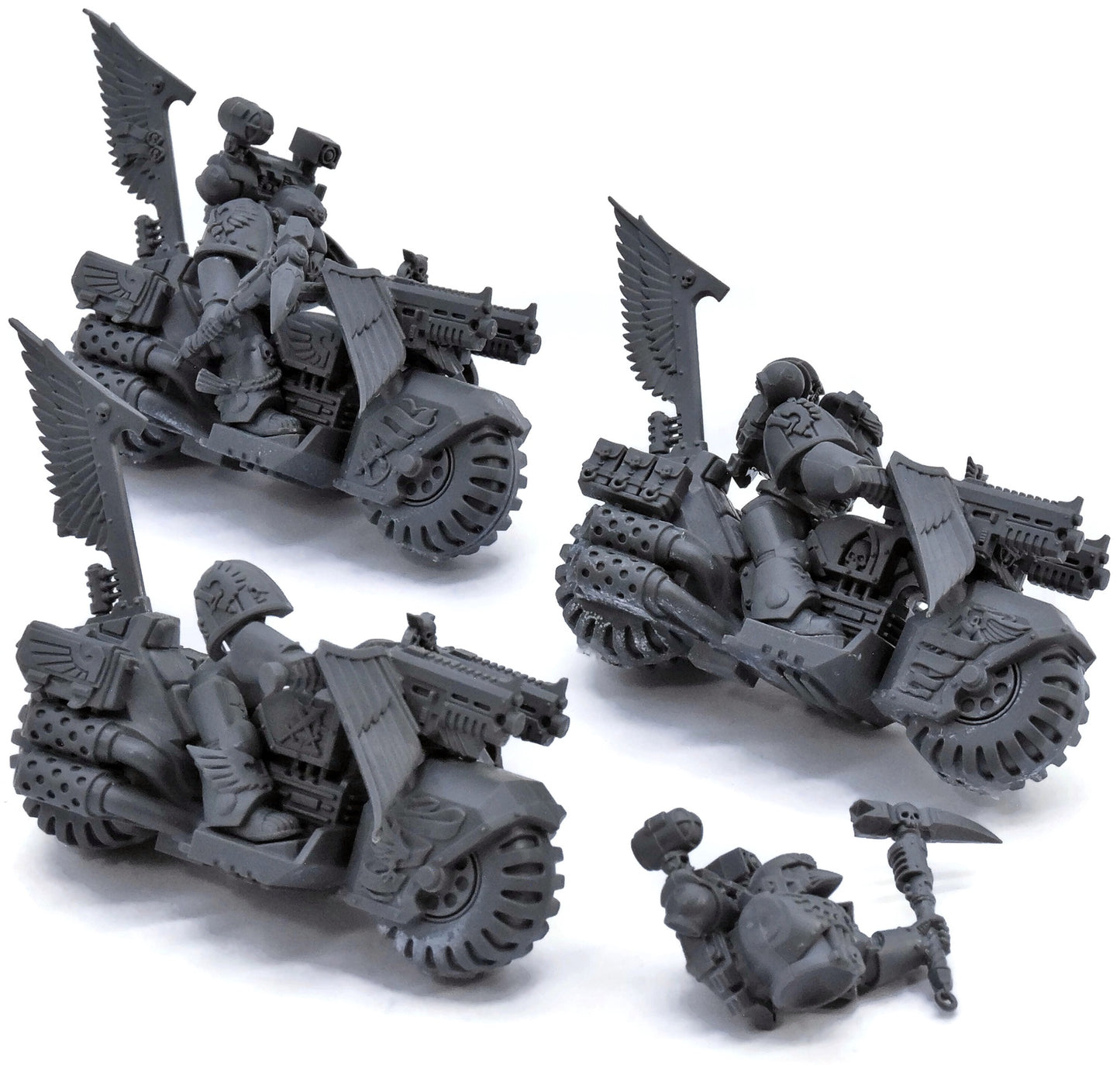 DARK ANGELS 3 Ravenwing Bike Squadron #1 Warhammer 40K 1214 no base