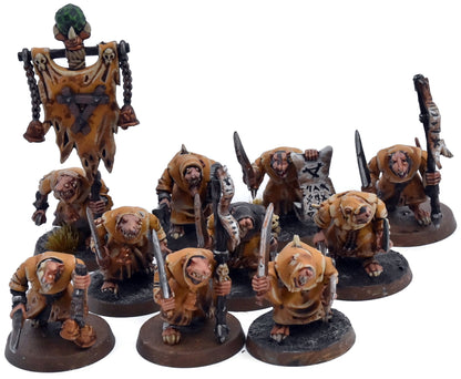 SKAVEN 10 Plague Monks #2 WELL PAINTED Warhammer Sigmar 5911