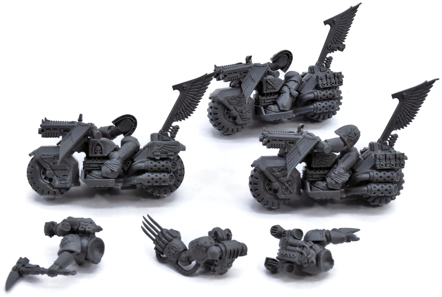 DARK ANGELS 3 Ravenwing Bike Squadron #1 Warhammer 40K 1214 no base