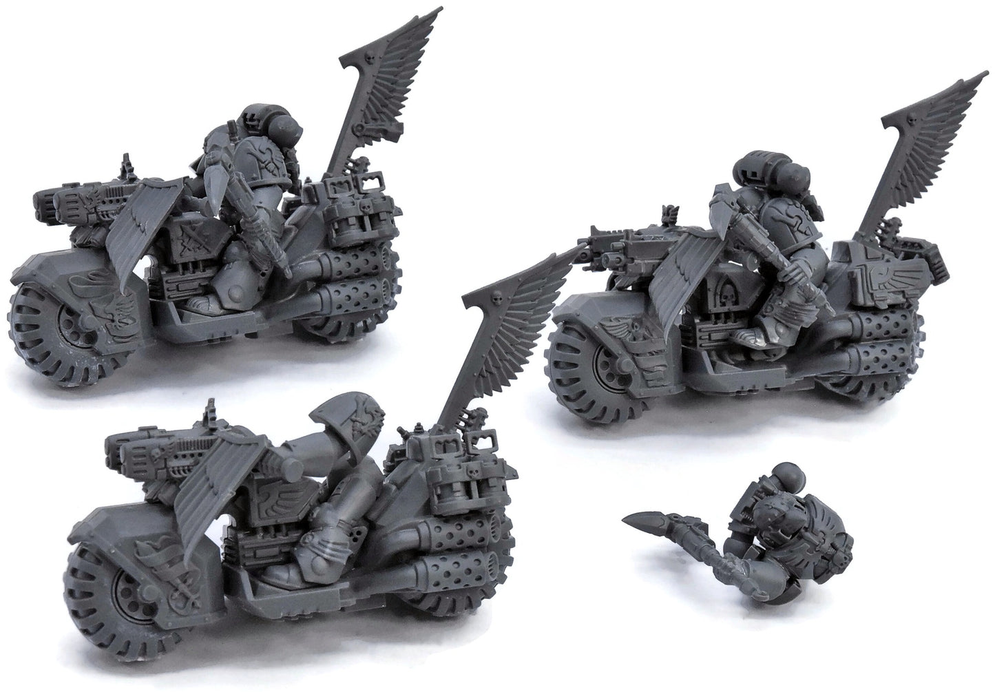 DARK ANGELS 3 Ravenwing Bike Squadron #2 Warhammer 40K 1252 no base