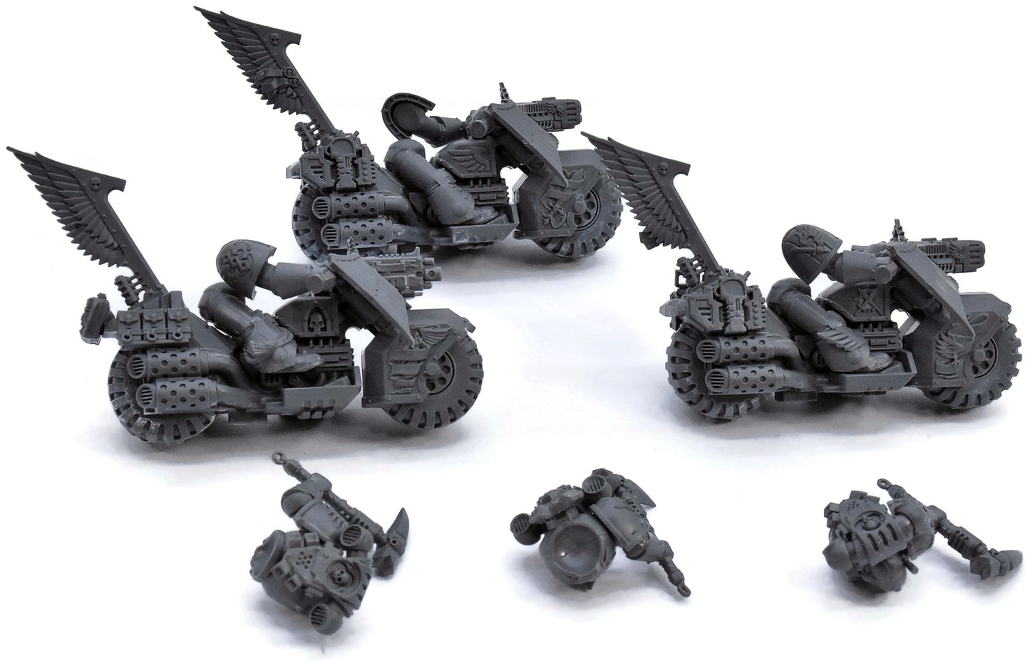 DARK ANGELS 3 Ravenwing Bike Squadron #2 Warhammer 40K 1252 no base