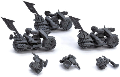 DARK ANGELS 3 Ravenwing Bike Squadron #2 Warhammer 40K 1252 no base