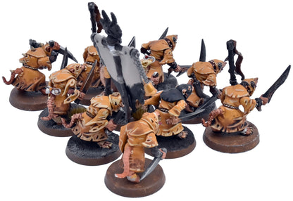 SKAVEN 10 Plague Monks #3 WELL PAINTED Warhammer Sigmar 5973
