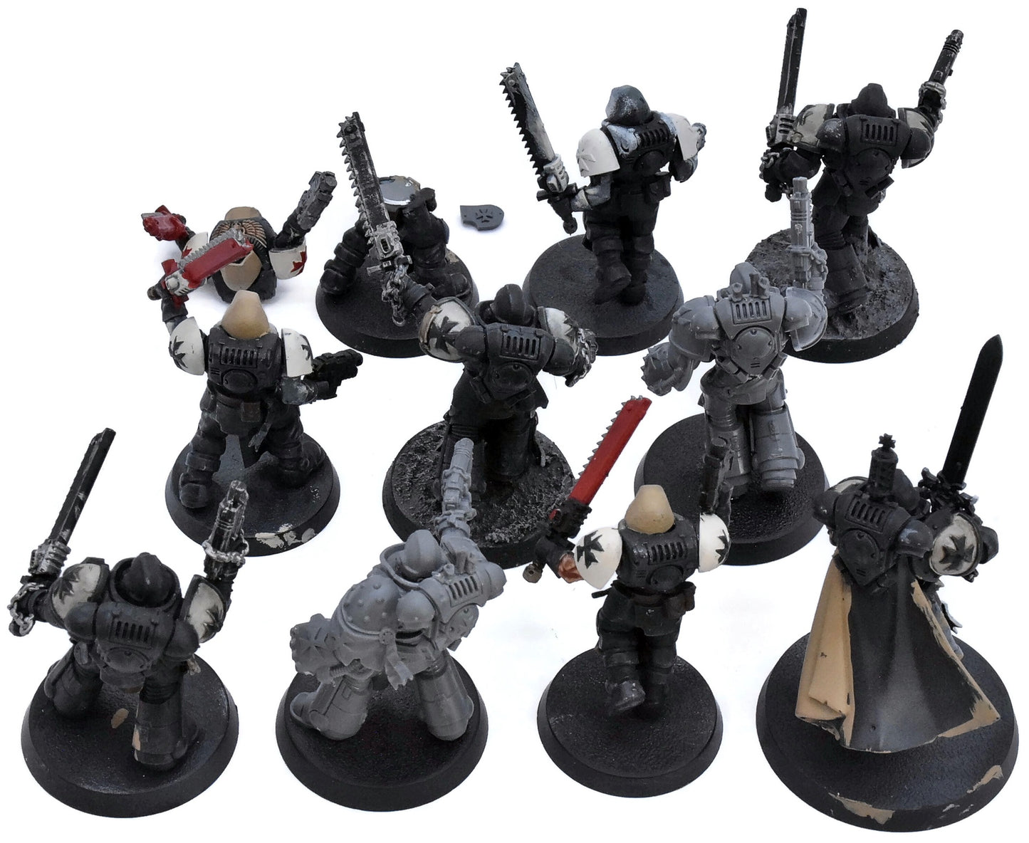 SPACE MARINES 10 Black Templars Primaris Crusader Squad #1 Warhammer 40K 1399