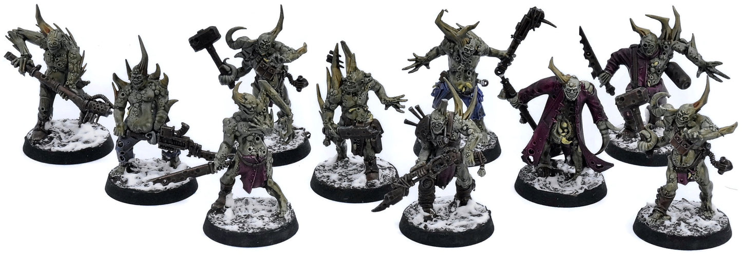 DEATH GUARD 10 Poxwalkers #1 WELL PAINTED Warhammer 40K 2181