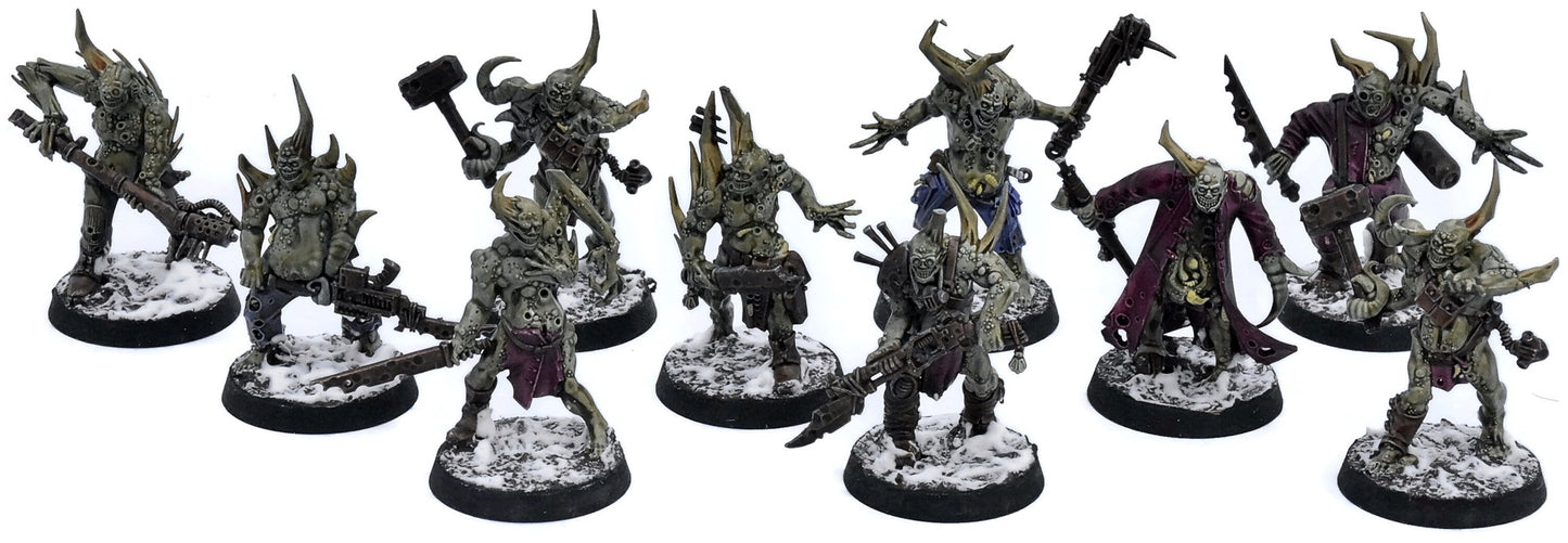 DEATH GUARD 10 Poxwalkers #1 WELL PAINTED Warhammer 40K 2181