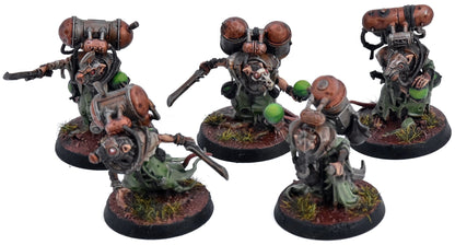 FANTASY SKAVEN 5 Acolyte Globadiers #1 PRO PAINTED Warhammer Sigmar 7441