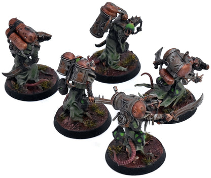 FANTASY SKAVEN 5 Acolyte Globadiers #1 COMMISSION PRO PAINTED Sigmar 7458