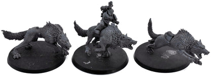 SPACE WOLVES 3 Thunderwolf Cavalry #2 Missing Riders & Arms / Classic Sculpt 582