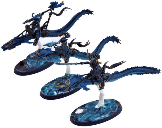 IDONETH DEEPKIN 3 Akhelian Morrsarr Guard #6 WELL PAINTED Warhammer Sigmar 0168