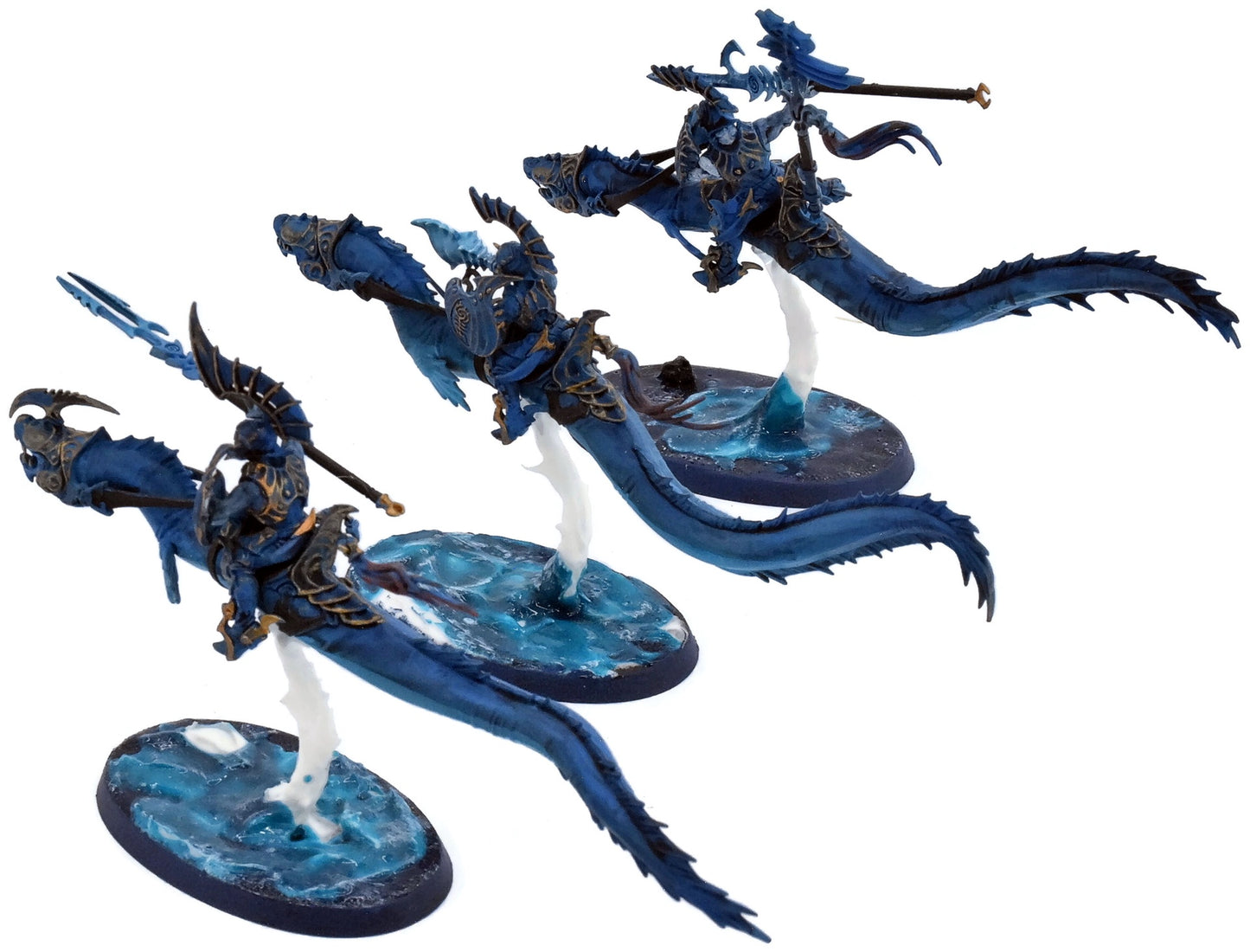 IDONETH DEEPKIN 3 Akhelian Morrsarr Guard #6 WELL PAINTED Warhammer Sigmar 0168