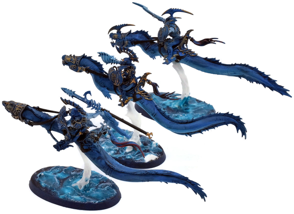 IDONETH DEEPKIN 3 Akhelian Morrsarr Guard #7 WELL PAINTED Warhammer Sigmar 0175
