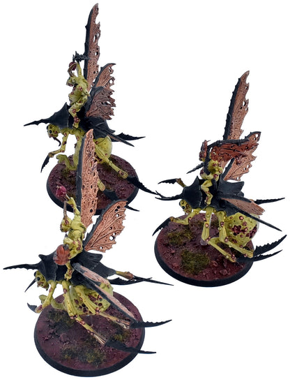 MAGGOTKIN OF NURGLE 3 Plague Drones Of Nurgle #1 COMMISSION PRO PAINTED 3713